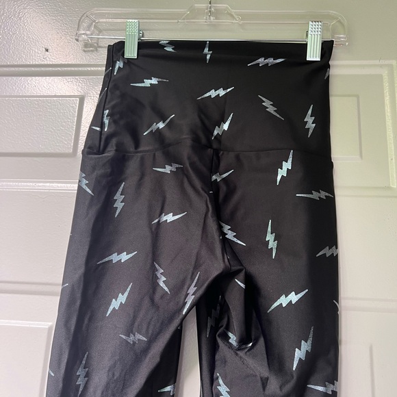 Emily Hsu Lightning Bolt foil sneakers legging size Small - Picture 11 of 12